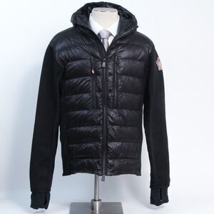 Moncler Men’s Down Puffer Cardigan Jacket XL Black Hooded Full Zip